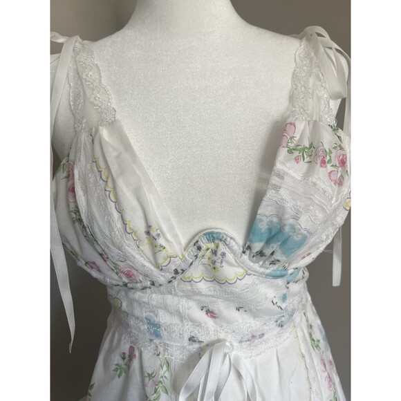 Revolve For Love & Lemons Dress Shea Mini Floral Ivory Size XXS - Picture 3 of 9
